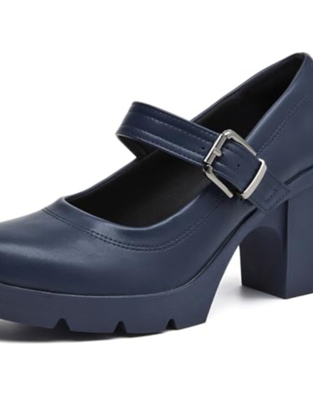 Mary Jane Dress Shoes Low Block Heels Work Chunky Pumps Comfortable Round Toe